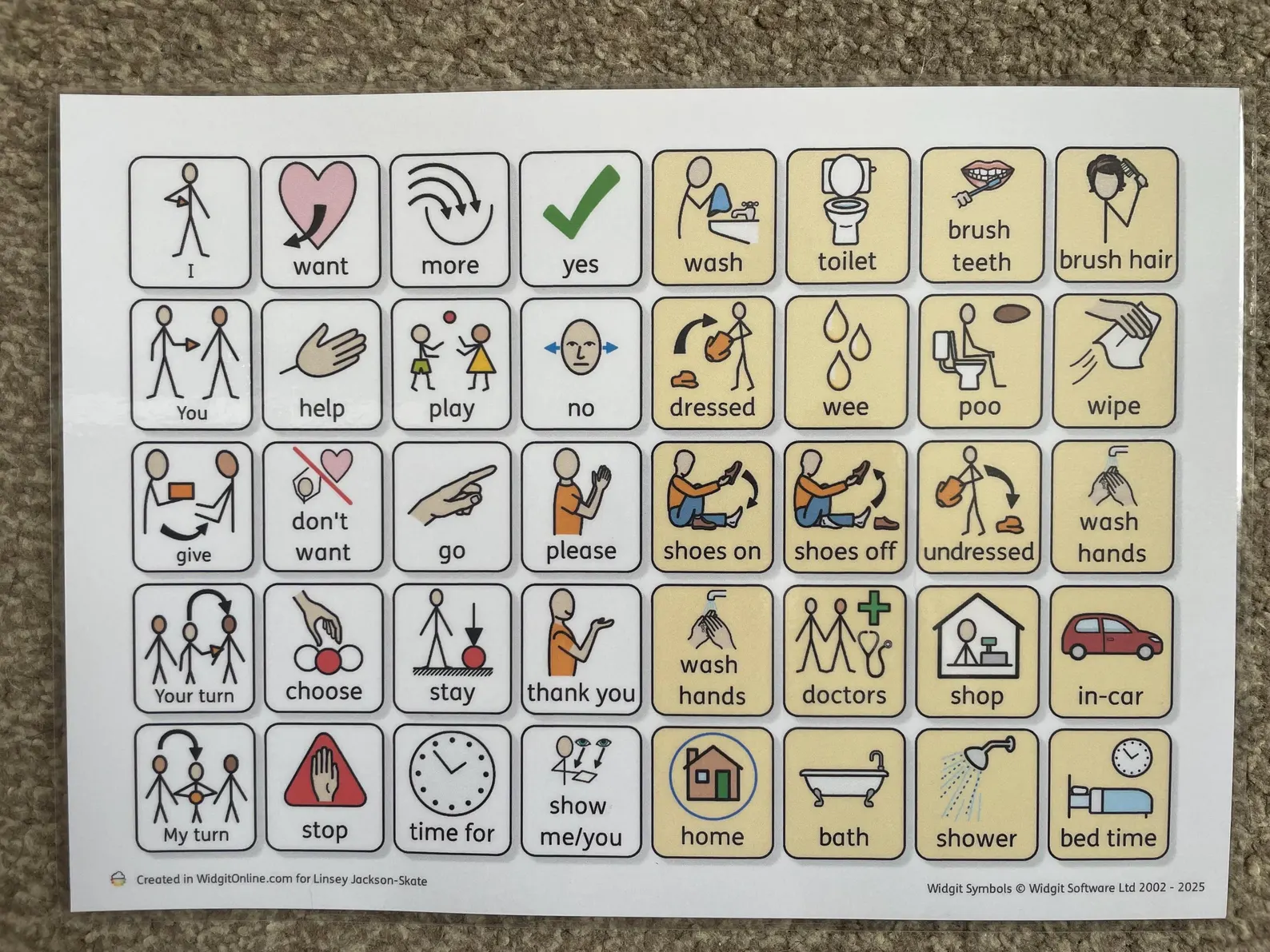 Home SEN Visual Communication Board